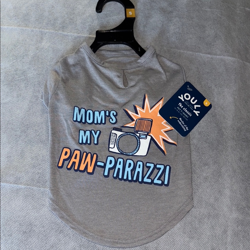 Youly Gray Dog Shirt - Mom's My Paw-Parazzi